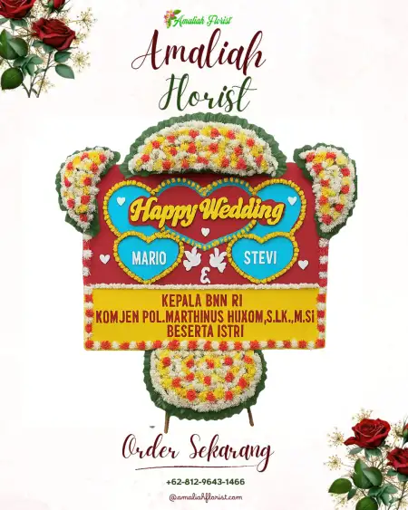 Papan Bunga Pernikahan Sampangan